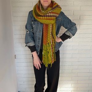 Vintage Scarf/Wrap/Blanket - Green